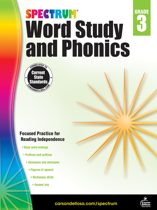 Cover image for Spectrum Word Study and Phonics, Grade 3
